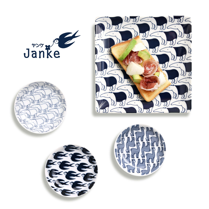 波佐見焼　北欧食器　和食器　おしゃれ　natural69　Jankeシリーズ　正角皿　豆皿　小皿　トースト　パン皿　菓子皿　ナチュラルロック